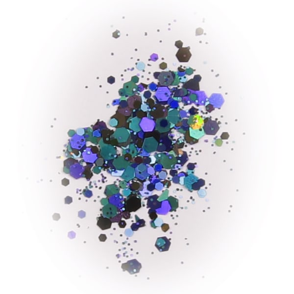 Negleglitter - Mix - Blått hav - 8ml - Glitter