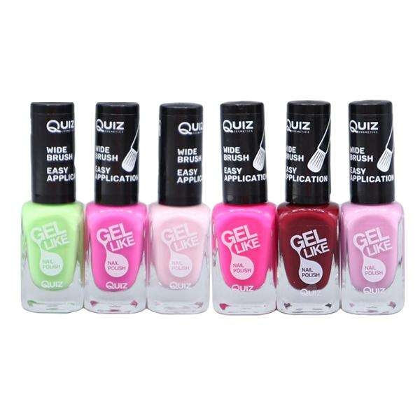 6st nagellack, nail polish - Set  - multifärg