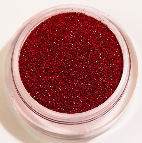 Glitter pöly / mikrokosmeettiset glitterit 8. Fresh red