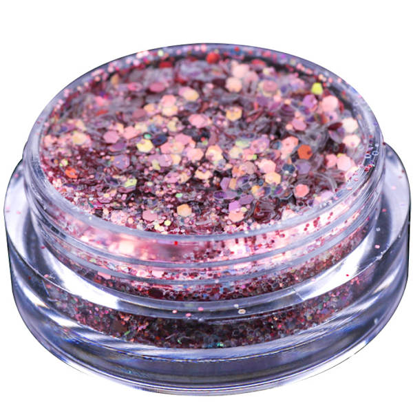 Nagelglitter mix - White, Pink, Purple Glitter mix - NR 3