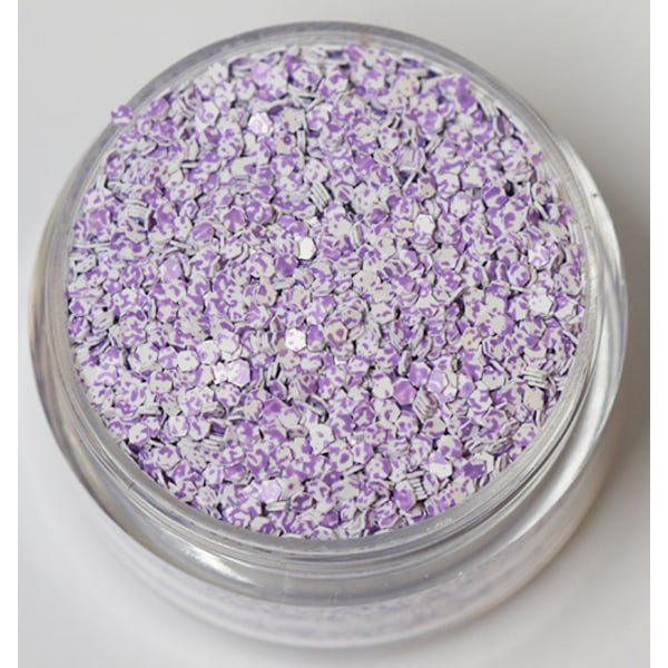 Kynsien glitter - Kuusikulmio - Kaksisävyinen vaalea violetti/valkoinen - 8ml - Glitter Multicolor