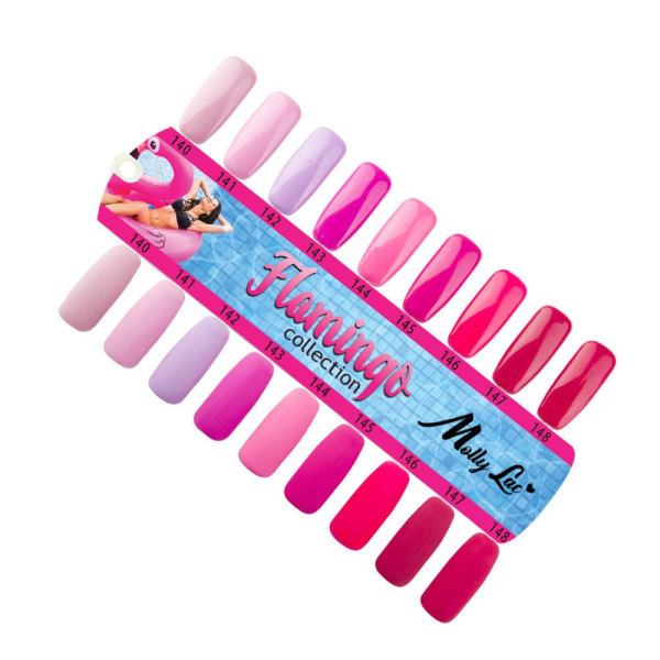 Mollylac - Gelelakk - Flamingo - Nr140 - 5g UV gel/LED Pink