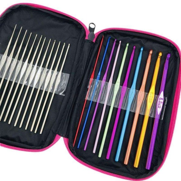 Mega kit med virknålar, markörer, måttband - Knitting Kit multifärg