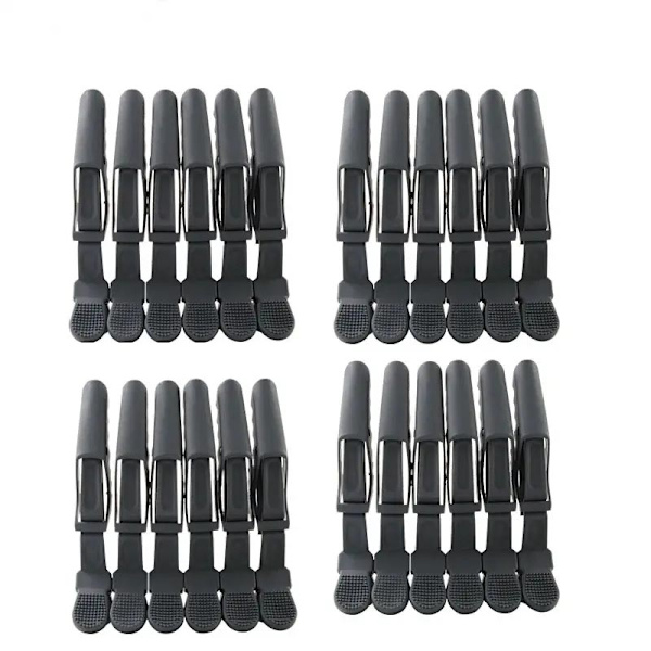 6 hårspænder Crocodile Clip frisørclips Apricot