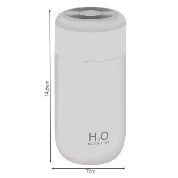 Väldoftande Luftfuktare och Aromaterapi 300 ml via USB Vit