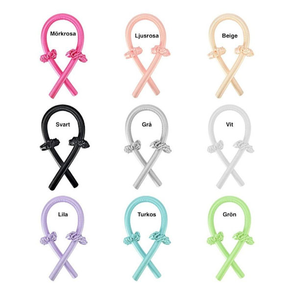 Lämpötön kiharrin, Heatless Curling, Kiharta hiukset ilman lämpöä, Kit Light pink