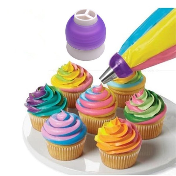 3-delad sprits tyll för bakning - skapa flerfärgade bakverk multifärg