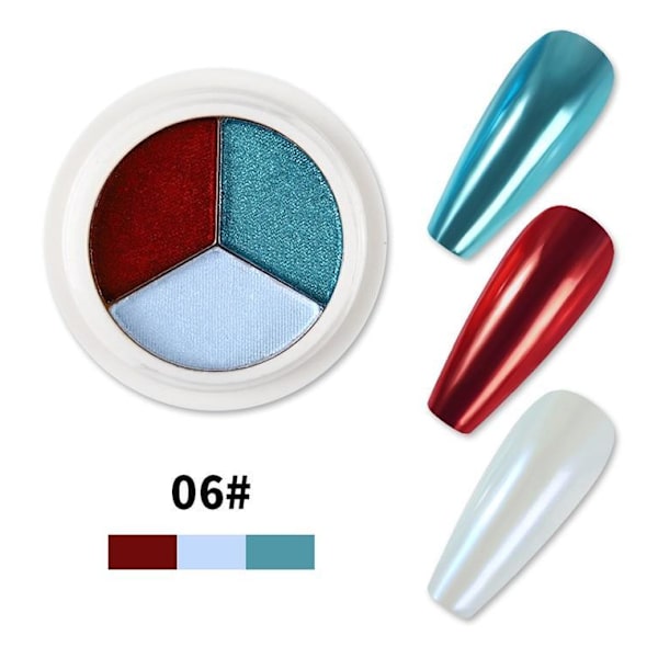 Magic Mirror Solid Nail Glitter Powder - Pigment - Nageldekorationer Nr - 08