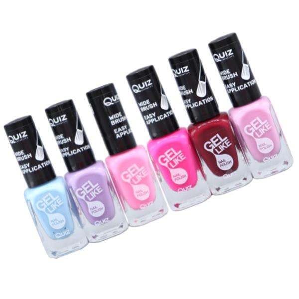 6st nagellack, nail polish - Set  - multifärg