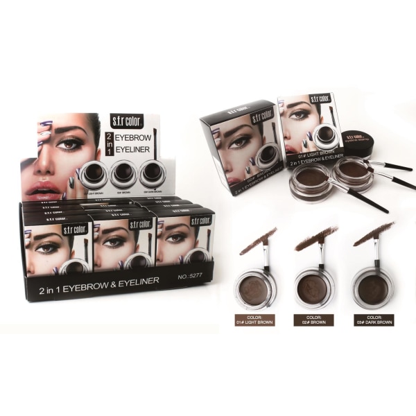 Eyebrow Gel - Eyebrow Pomade - 2in1 Eyeliner Brown