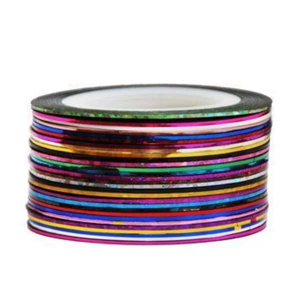 Striping tape, negle tape, negle dekorasjoner - 5 stk