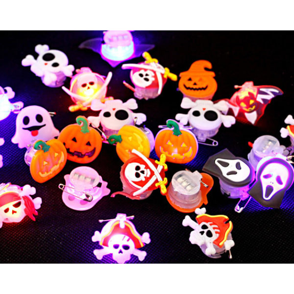 Halloween - lysande brosch - luminous brooch - 5-pack - Cosplay MultiColor 5-pack