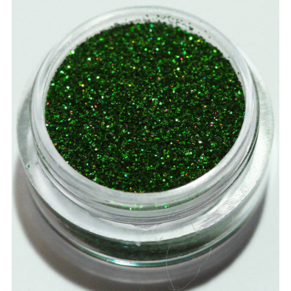 Negleglitter - Finkornet - Skogsgrønn - 8ml - Glitter Green