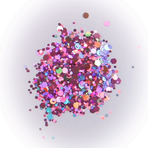 Negleglitter - Mix - Lilla regn - 8ml - Glitter Purple