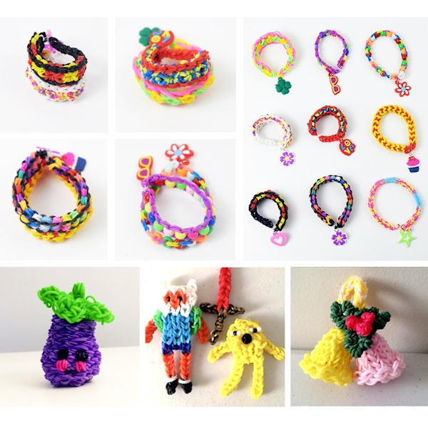 Mega kit Loom Bands - 4500 kpl tarvikkeineen Multicolor