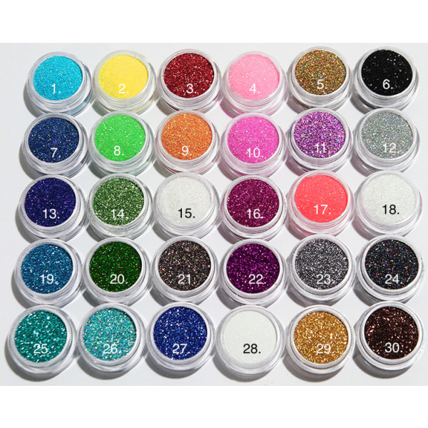 Finkornet glitter 28. Vit (matt)