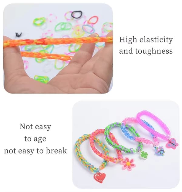 Mega kit Loom Bands - 4500 kpl tarvikkeineen Multicolor