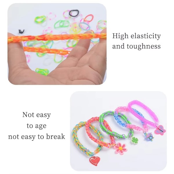 Superstort Loom Bands Kit – 28 000 delar med tillbehör, multifärg multifärg