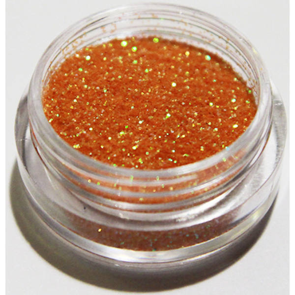 1stk Finkornet glitteroransje