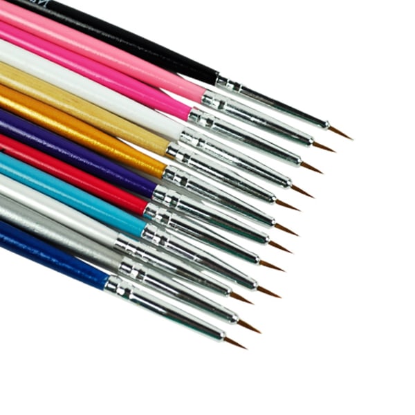 12 kynsiharjaa kynsitaidetta varten Multicolor