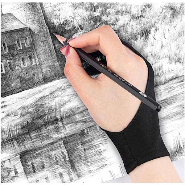 Taiteilijakäsine piirustuspöydälle - Glove Black
