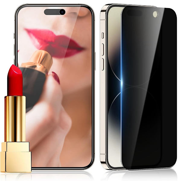 2 kpl iPhone 15 Plus Privacy Näytönsuoja Privacy näytönsuoja Transparent