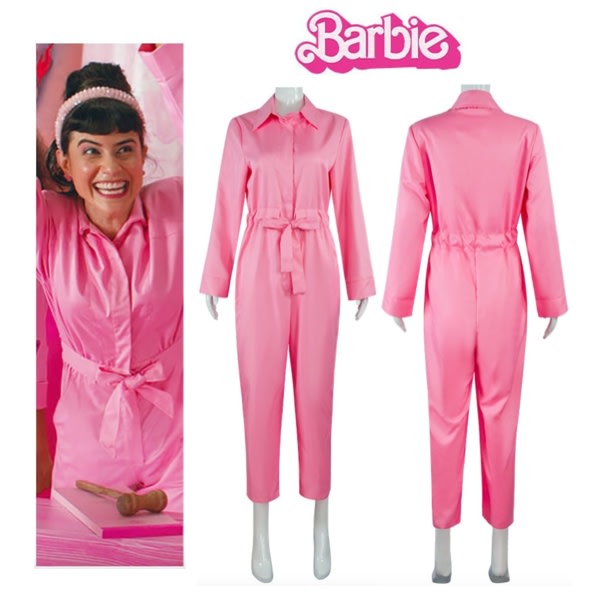 Barbie - Kostyme - Kjole - Jumpsuit - Cosplay Halloween - LightPink M