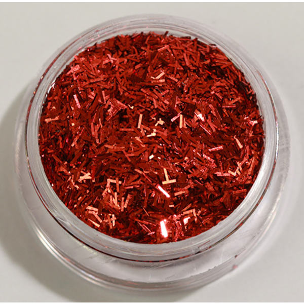 Kynsien glitter - Raidat - Punainen - 8ml - Glitter Red