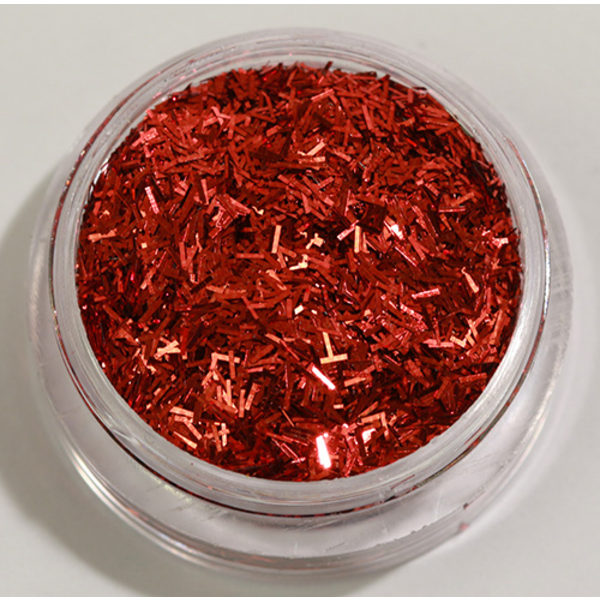 Kynsien glitter - Raidat - Punainen - 8ml - Glitterit Red