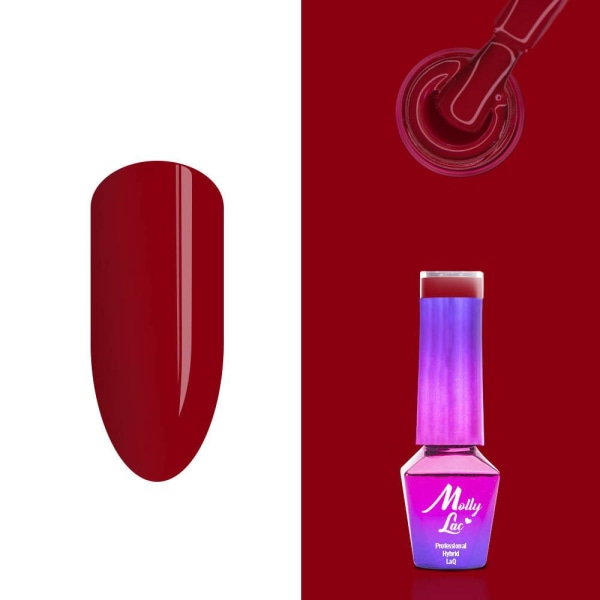 Mollylac - Gel polish - Hearts & Kisses - Nr192 - 5g UV gel/LED Red