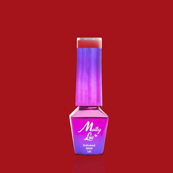 Mollylac - Gellack - Hearts & Kisses - Nr196 - 5g UV-gel/LED Röd