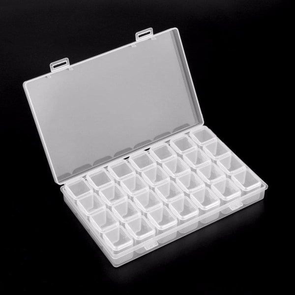 28-Slots diamond painting clear storage box - Förvaringsbox