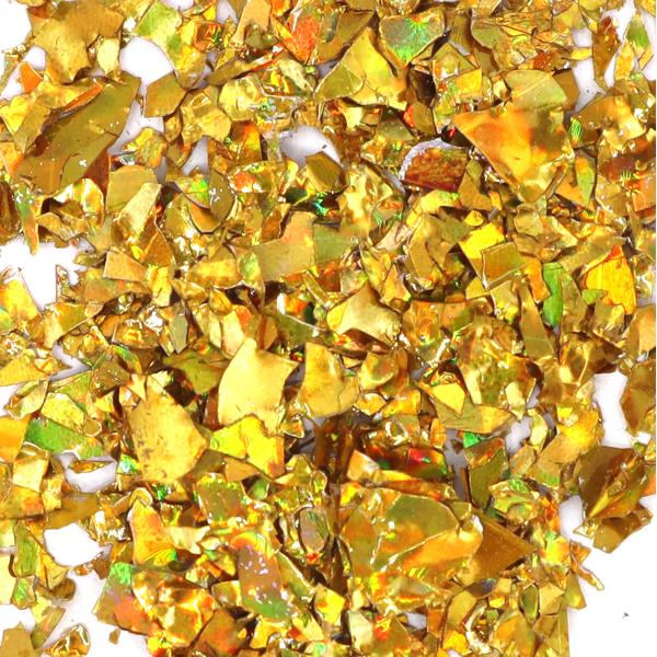 Negleglitter - Flakes / Mylar - Guld - 8ml - Glitter Gold