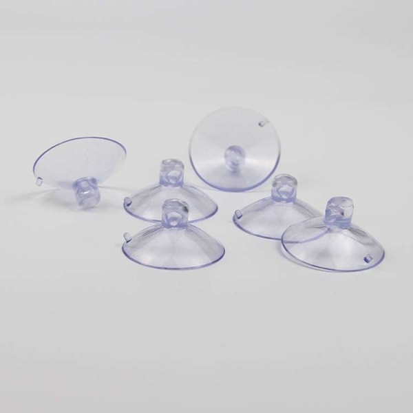20 små sugekopper laget av gjennomsiktig plast - 35mm Transparent