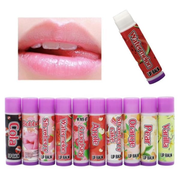 3 huulirasvaa, Lypsyl, huulirasva, pehmittävä, sekoitettu tuoksu Multicolor