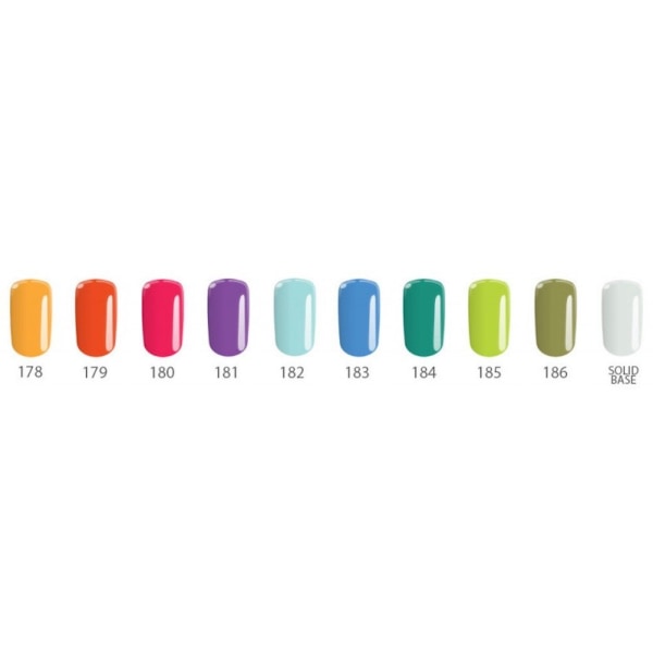 10-pakning - Gellakk - Flexy - Mexico sett UV-gel/LED