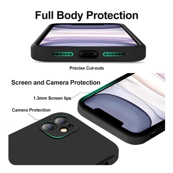 iPhone 16 - TPU-deksel med linsebeskyttelse Black