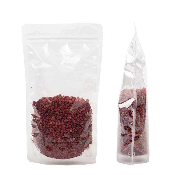 10 stk Genlukkelig Zip-pose, Zipbags - Teposer/krydderiposer Transparent 11 x 6,5 x 18,5cm (250 ml / 70g)