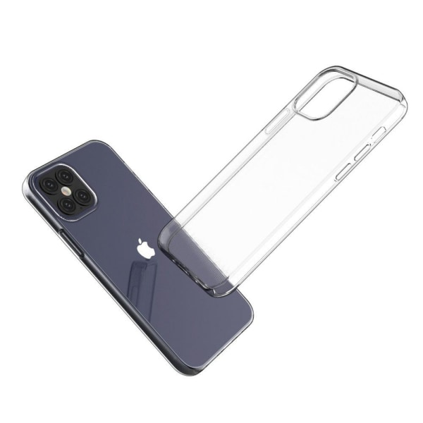 2 stk iPhone 12 / 12 PRO silikondeksel TPU - Gjennomsiktig Transparent