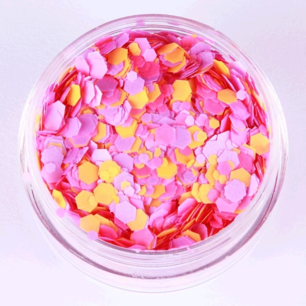 Nagelglitter - Mix - Pink rose - 8ml - Glitter Rosa