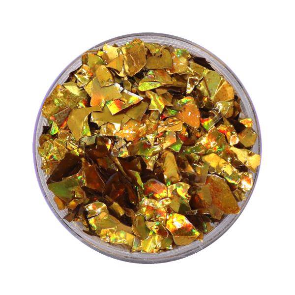 Negleglitter - Flakes / Mylar - Guld - 8ml - Glitter Gold