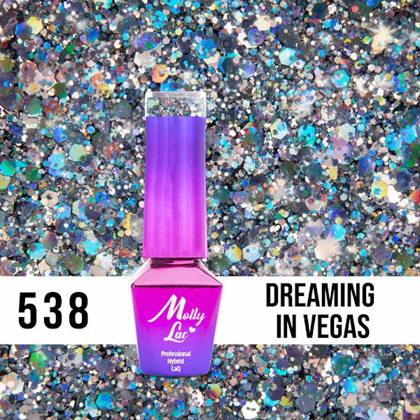 Mollylac - Gellack - Crushed Diamonds - Nr538 - 5g UV-gel/LED
