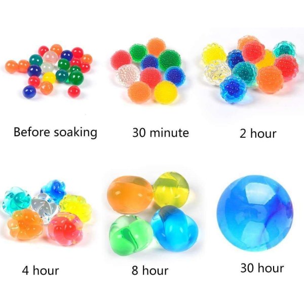 100g Gigantisk Färgade vattenpärlor / Vattenkristaller 4-5cm multifärg