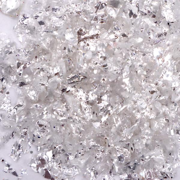 Kynsien glitter - Flakes / Mylar - Valkoinen jää - 8ml - Glitter White