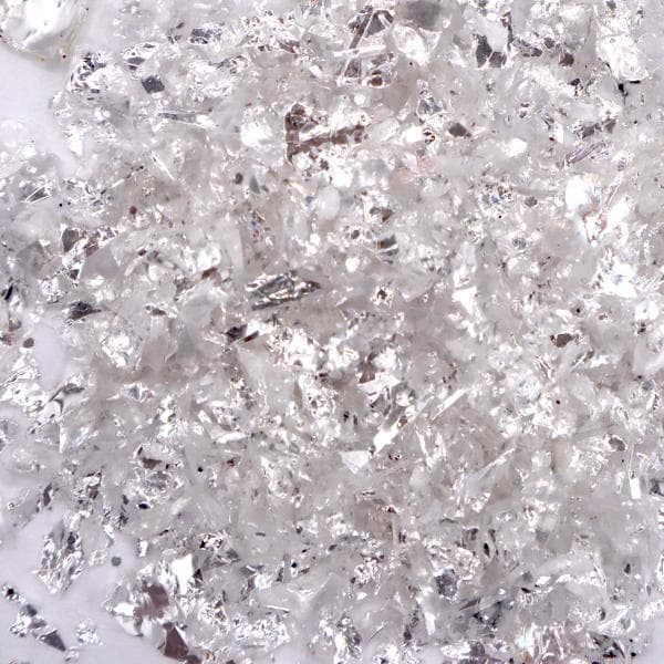 Negleglitter - Flakes / Mylar - Hvit is - 8ml - Glitter White