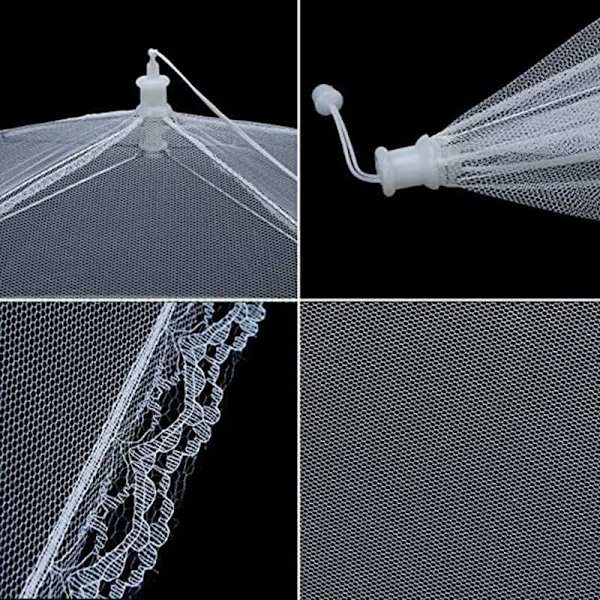 Mesh-popupparasol – Snyggt skydd för dina måltider White
