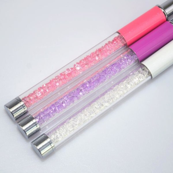 3 stk UV børster neglebørster, børster negler Multicolor