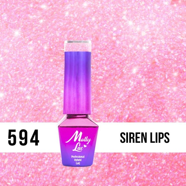 Mollylac - Gelelakk - Mermaid Whispers - Nr594 - 5g UV gel/LED Pink