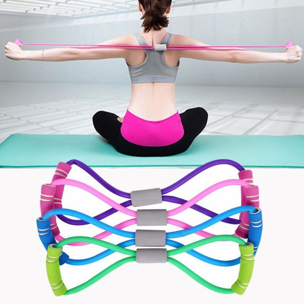 2 modstandsbånd - Træningsbånd, modstandsbånd, yoga, genoptrænin Multicolor one size