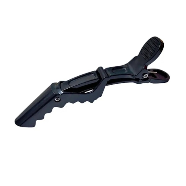 6st hårklämmor Crocodile Clip frisörklämmor Svart